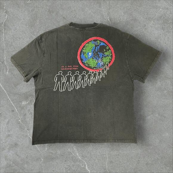 Metallica Vintage Styled Washed Black Band Tee - Graphic Rock T-Shirt, 90s Style - Picture 2 of 6